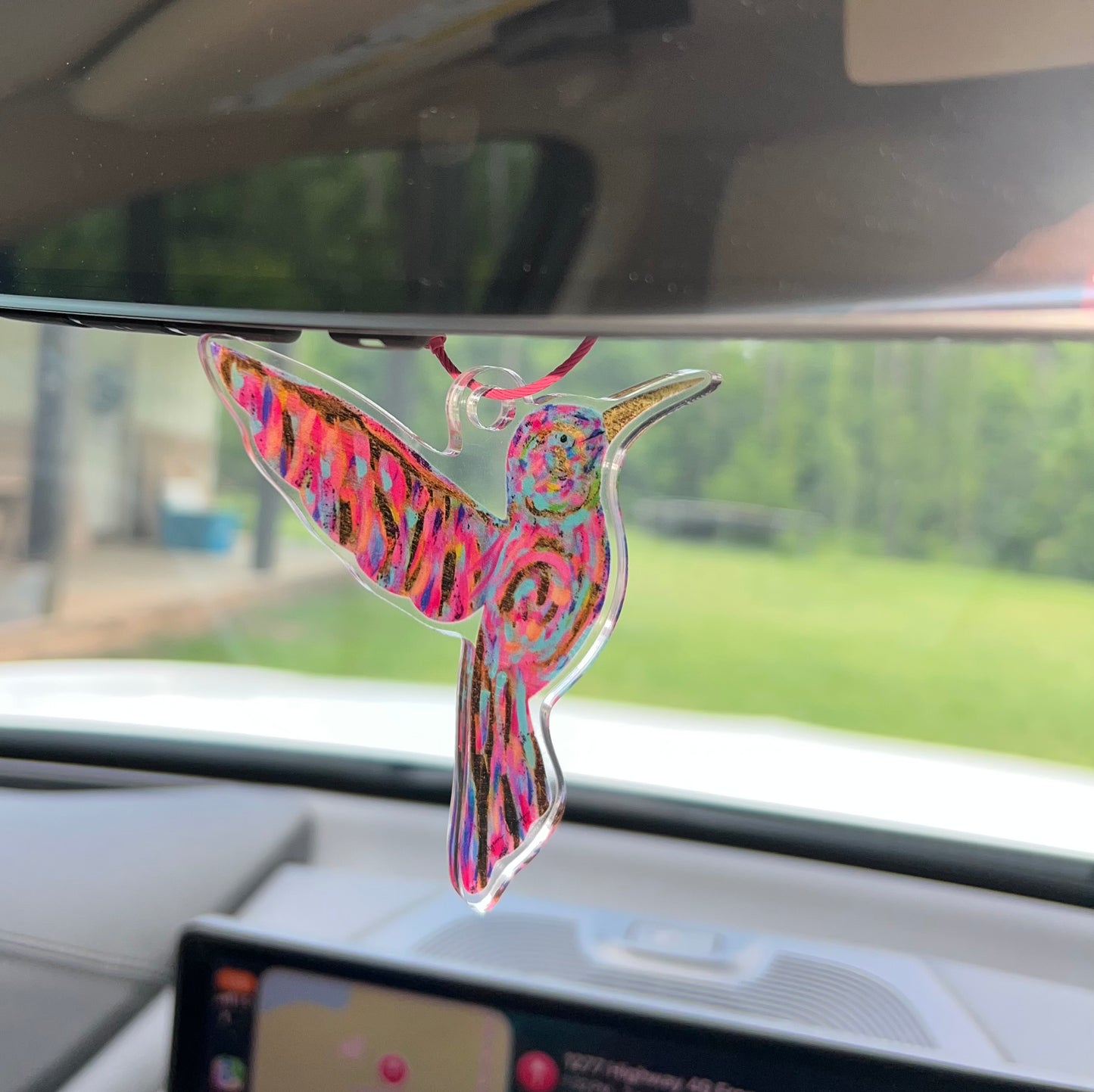 Colorful Hummingbird Acrylic Ornament/keychain