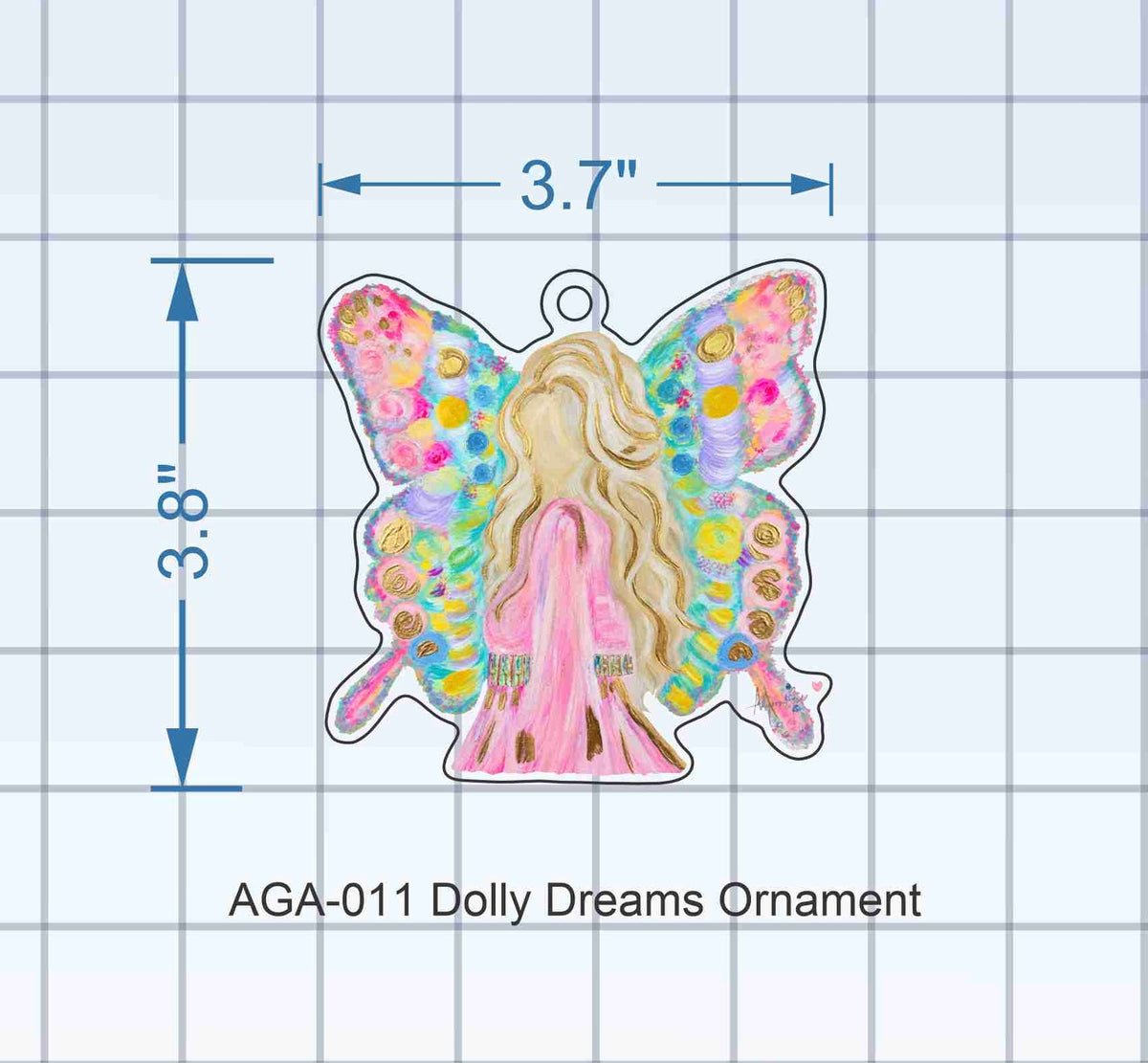 “Dolly Dreams” acrylic ornament
