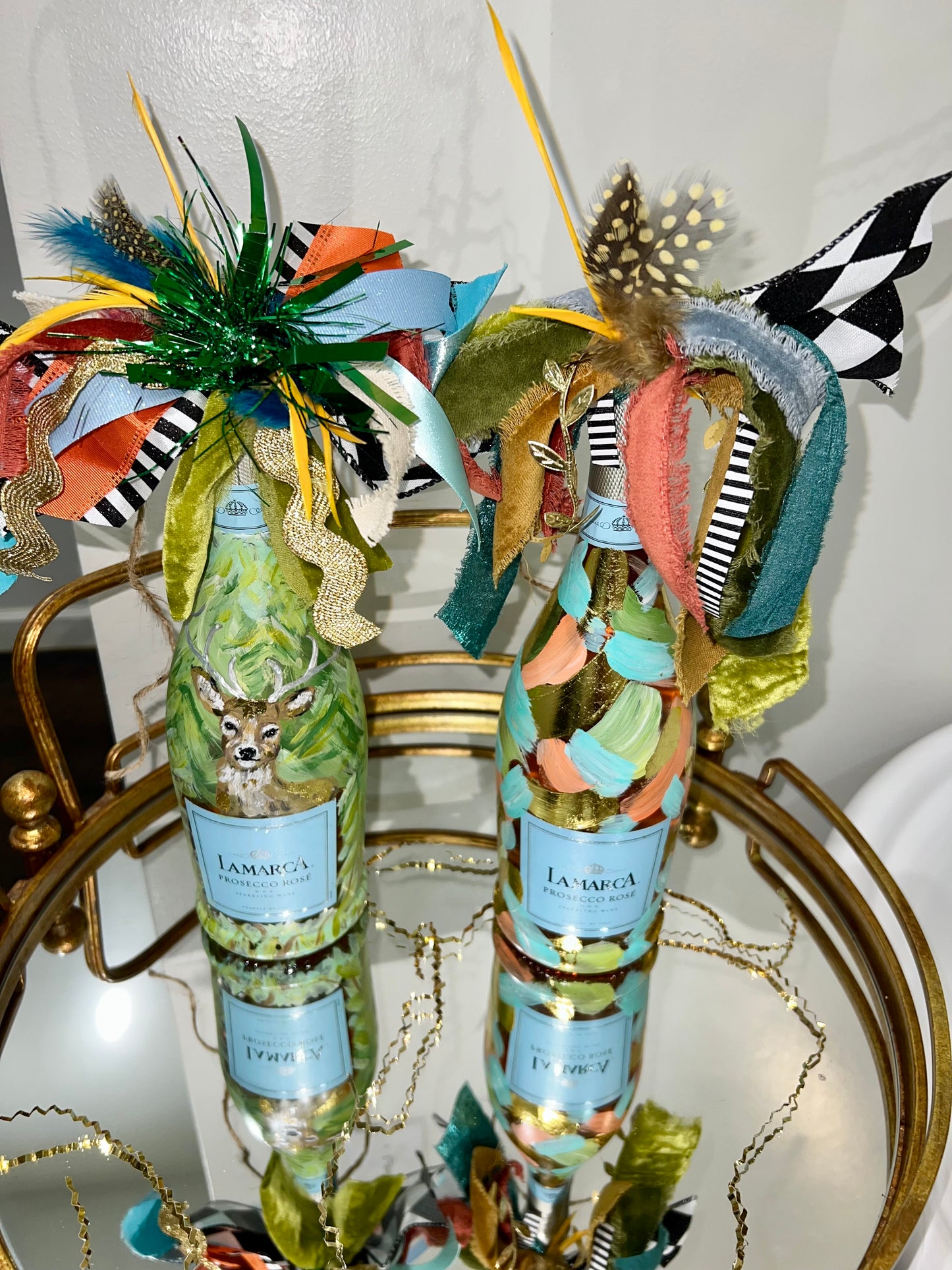 Painted Sparkling Bottles