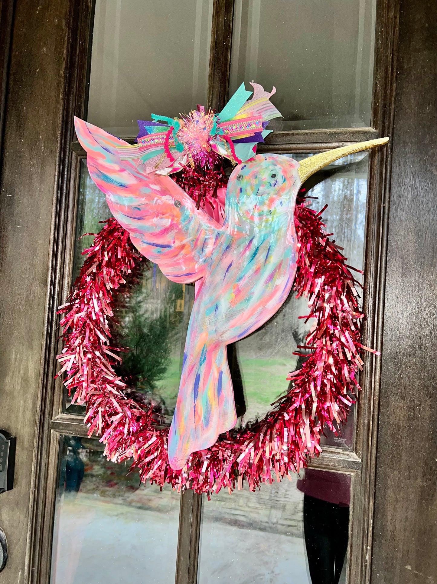 Hummingbird door hanger