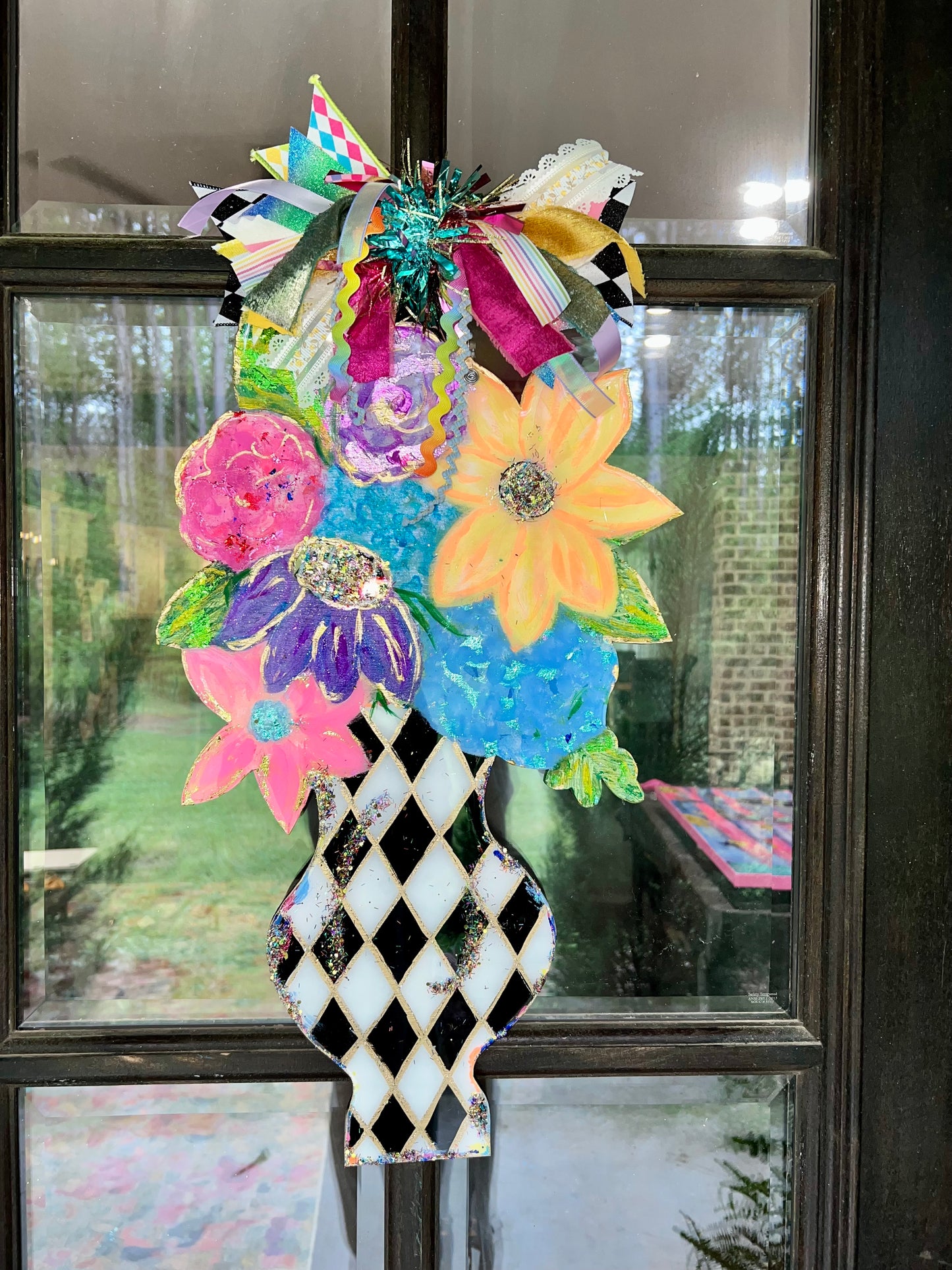Floral door hanger