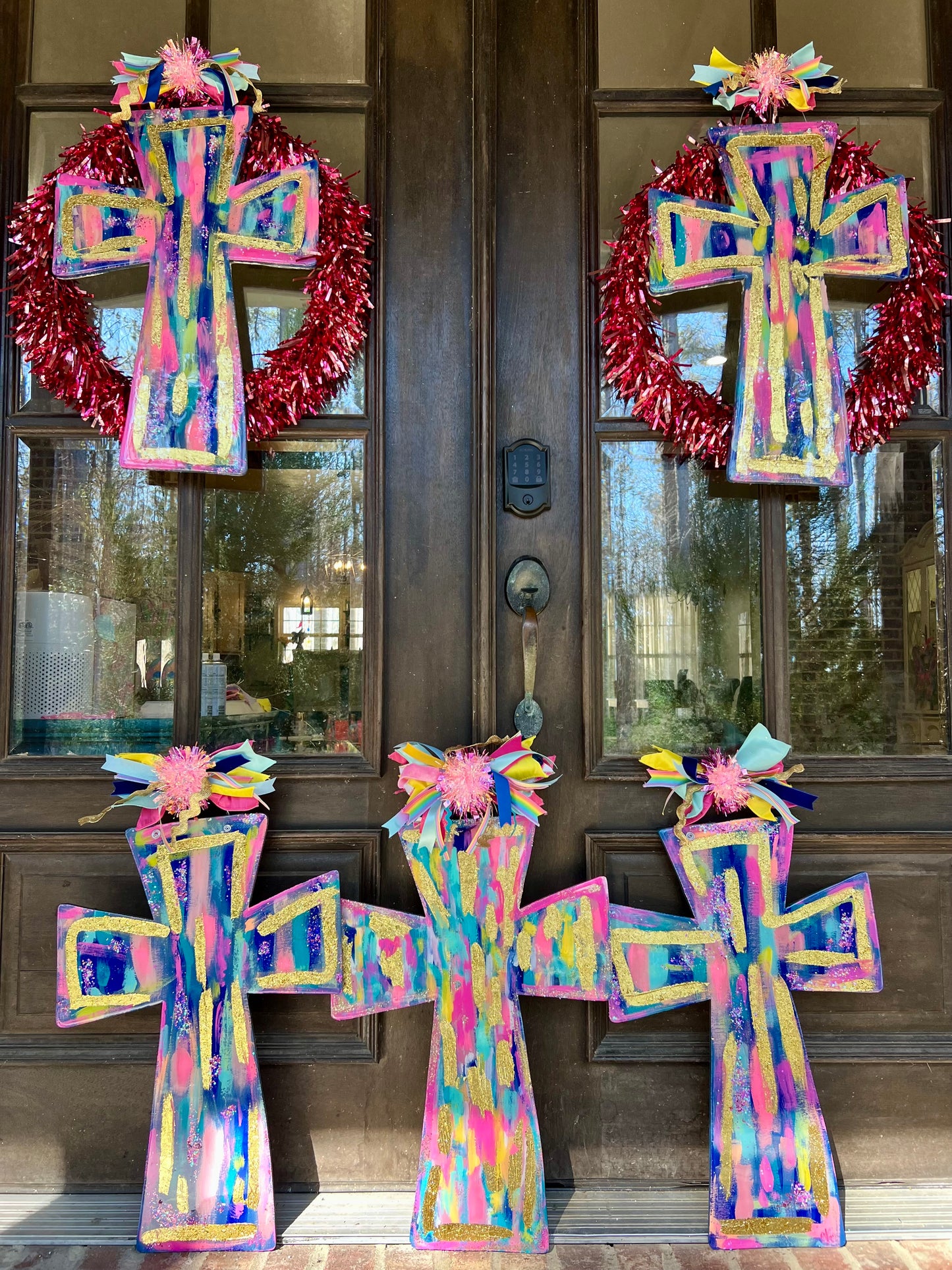 Whimsy Cross door hanger