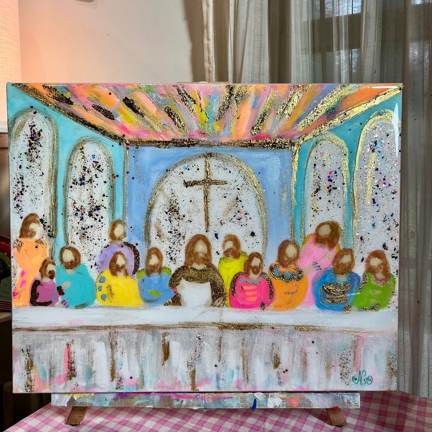 “Last Supper Sparkle” painting