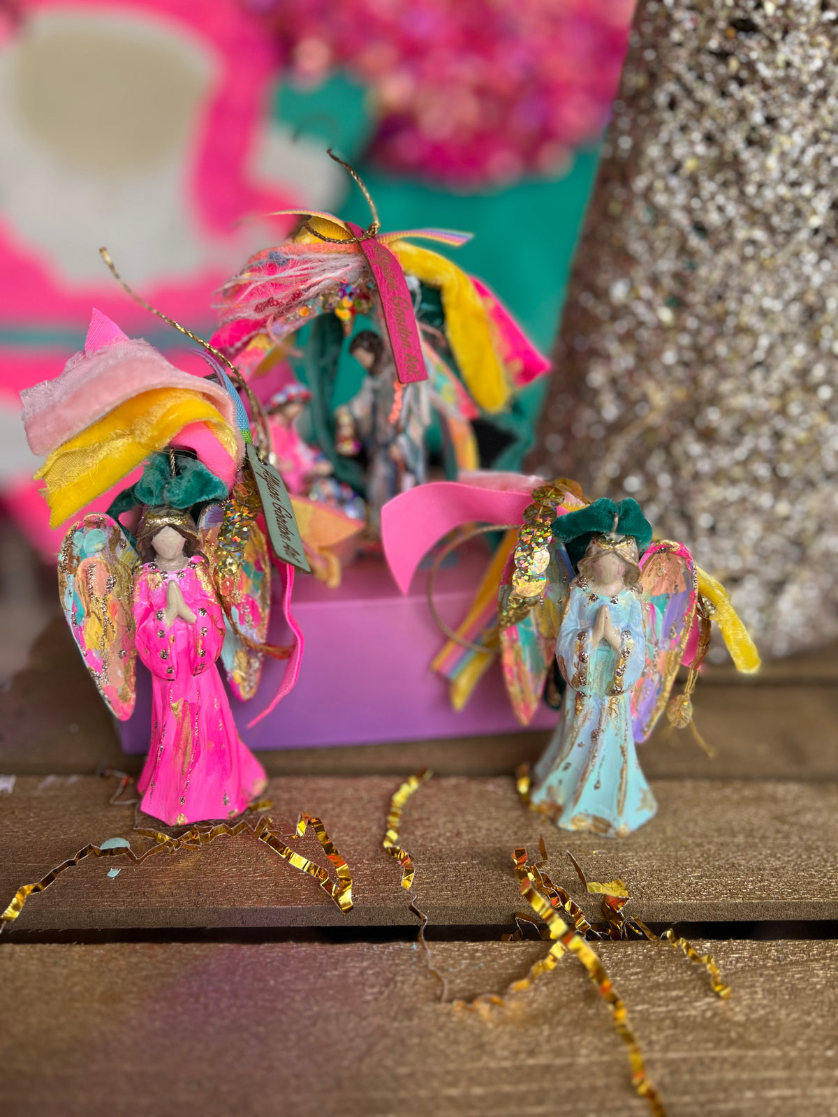 “Angels We Have Heard on High” Christmas Ornament Art