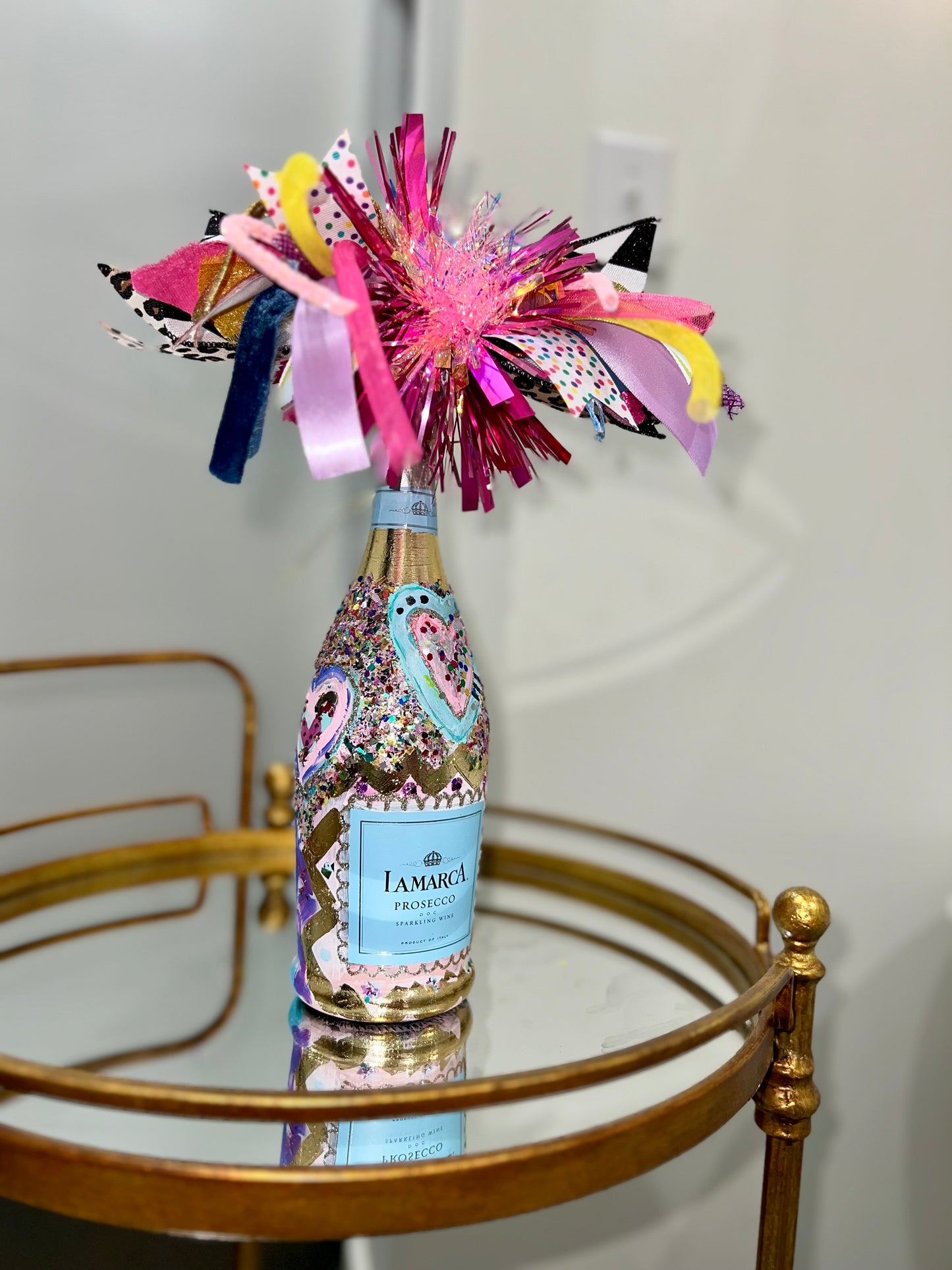 Painted Sparkling Bottles