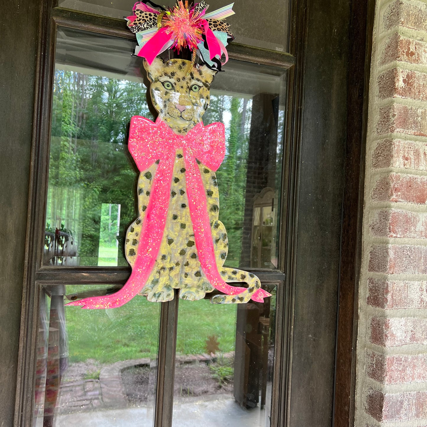 Leopard door hanger