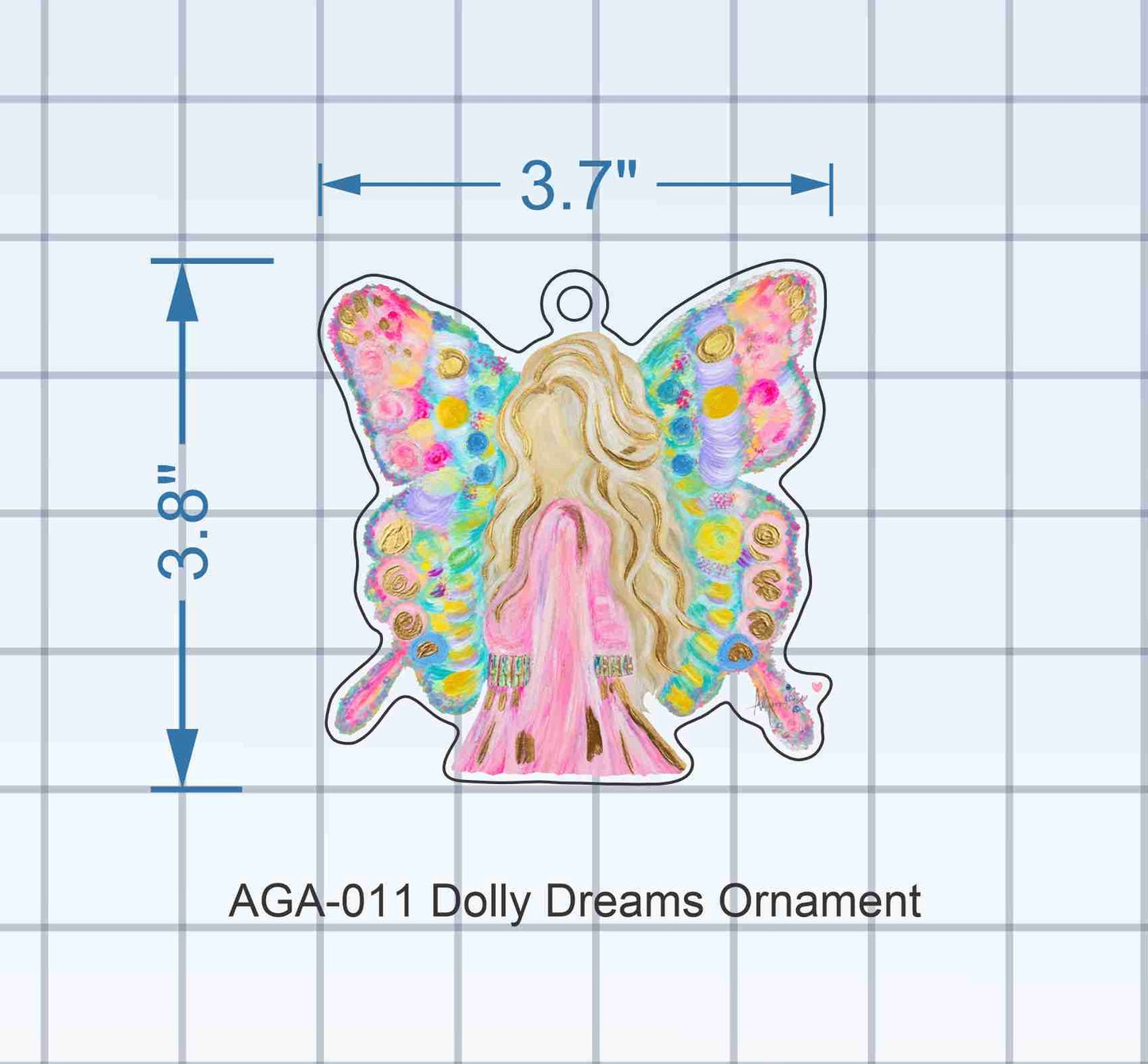 “Dolly Dreams” acrylic ornament