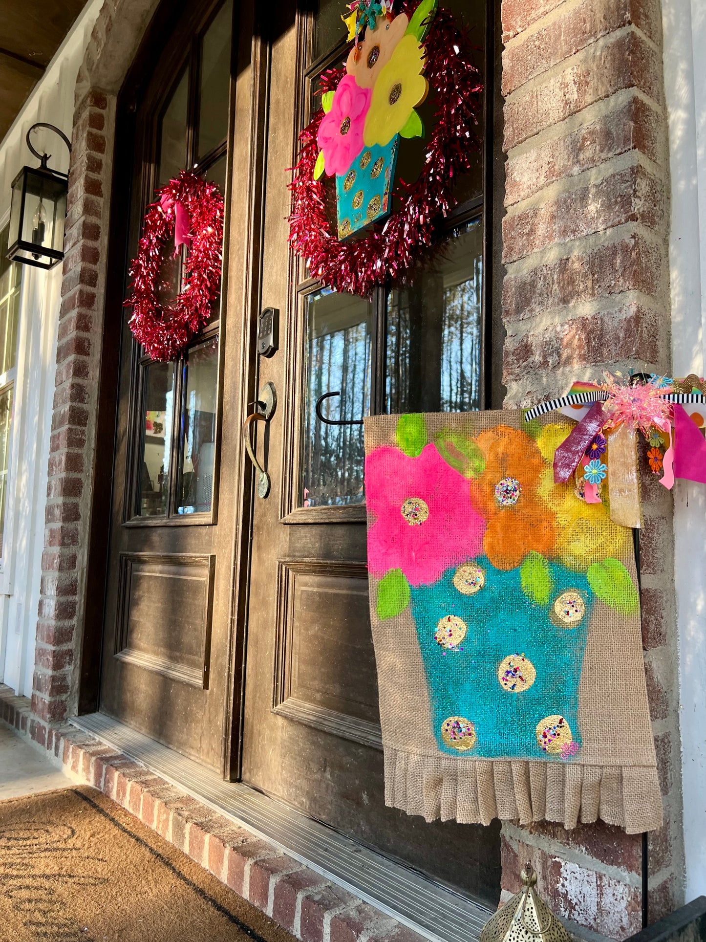 Hand painted Garden flag