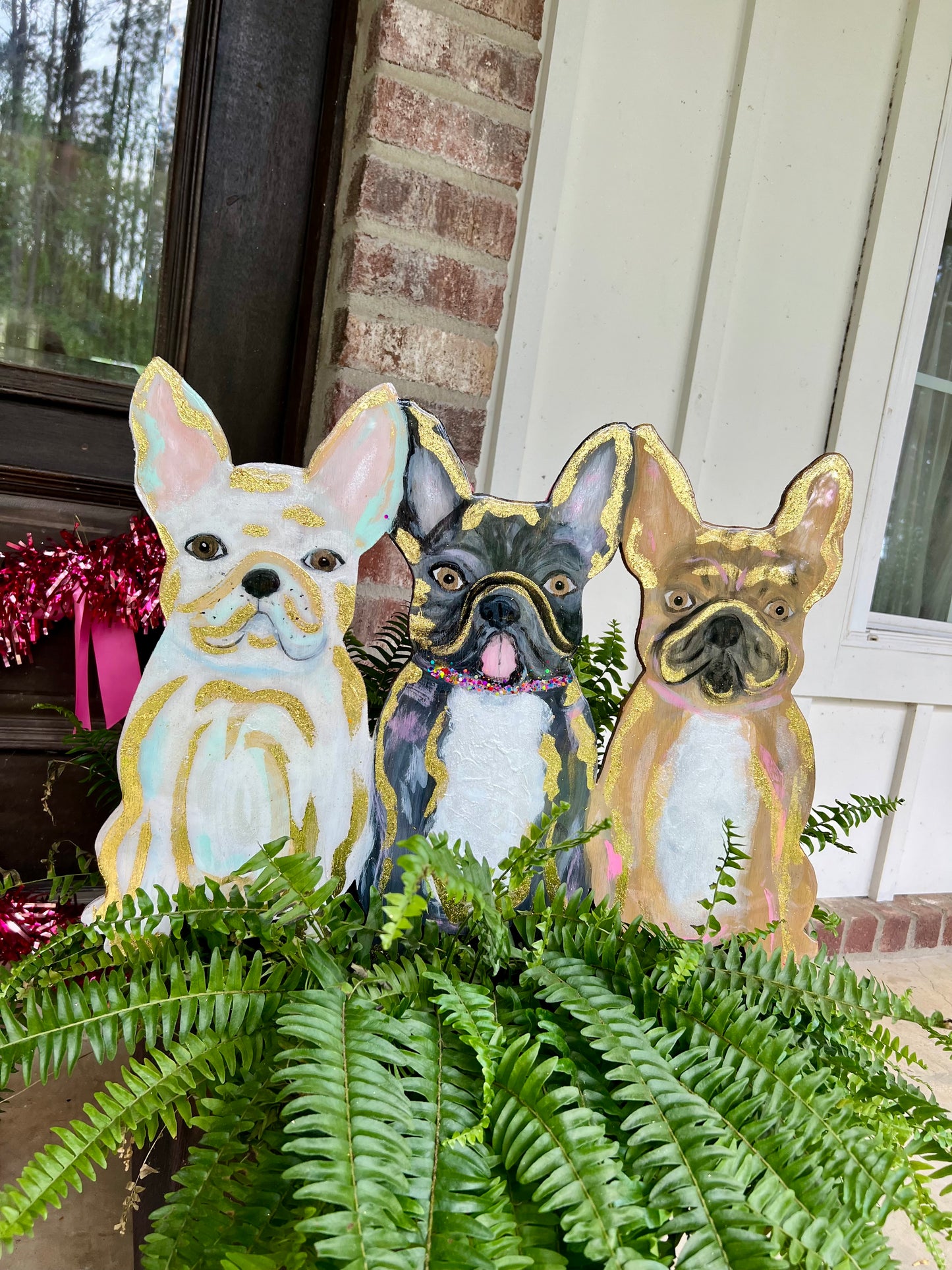 Custom doggy door yard stake