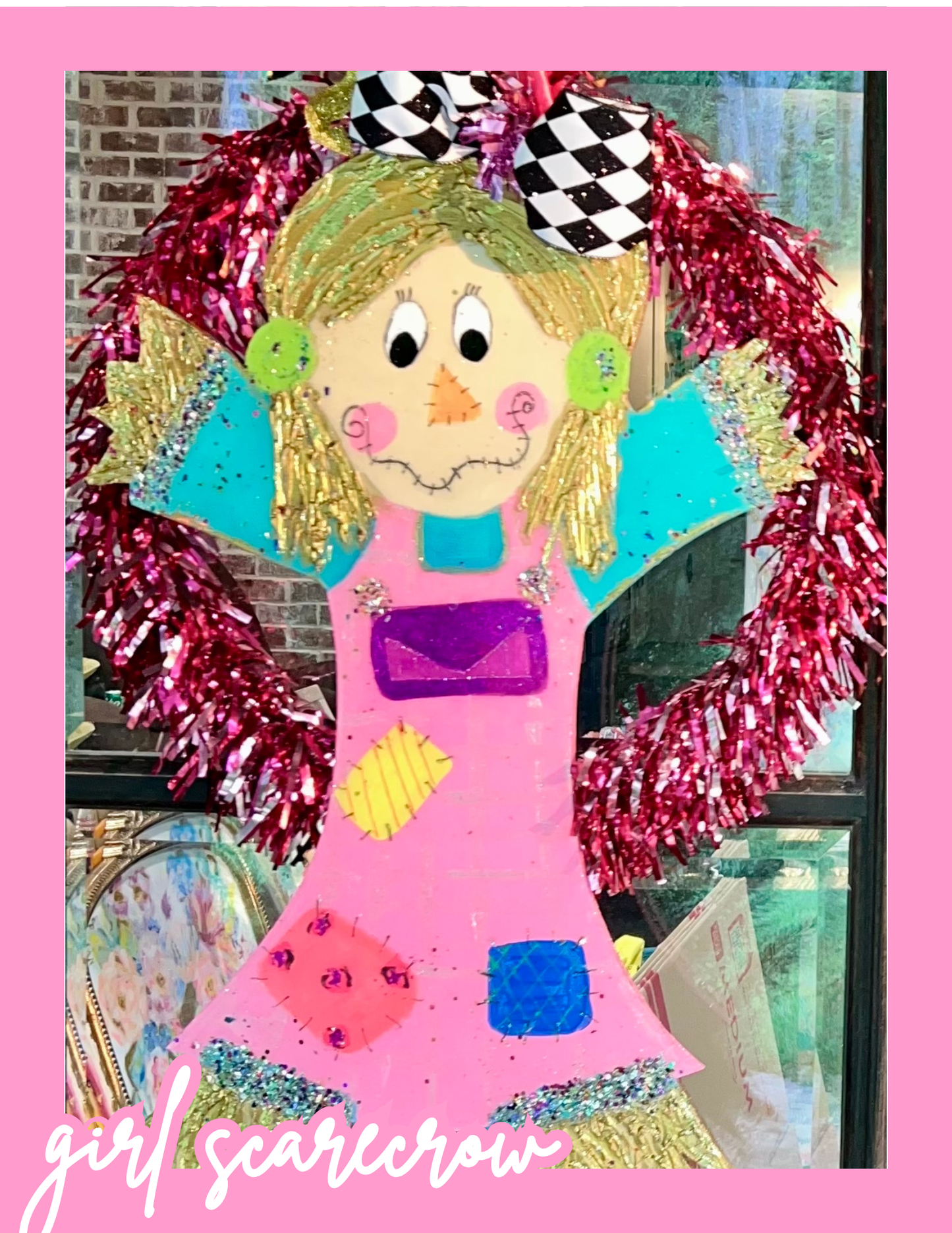 Sparkly Scarecrow DoorHanger