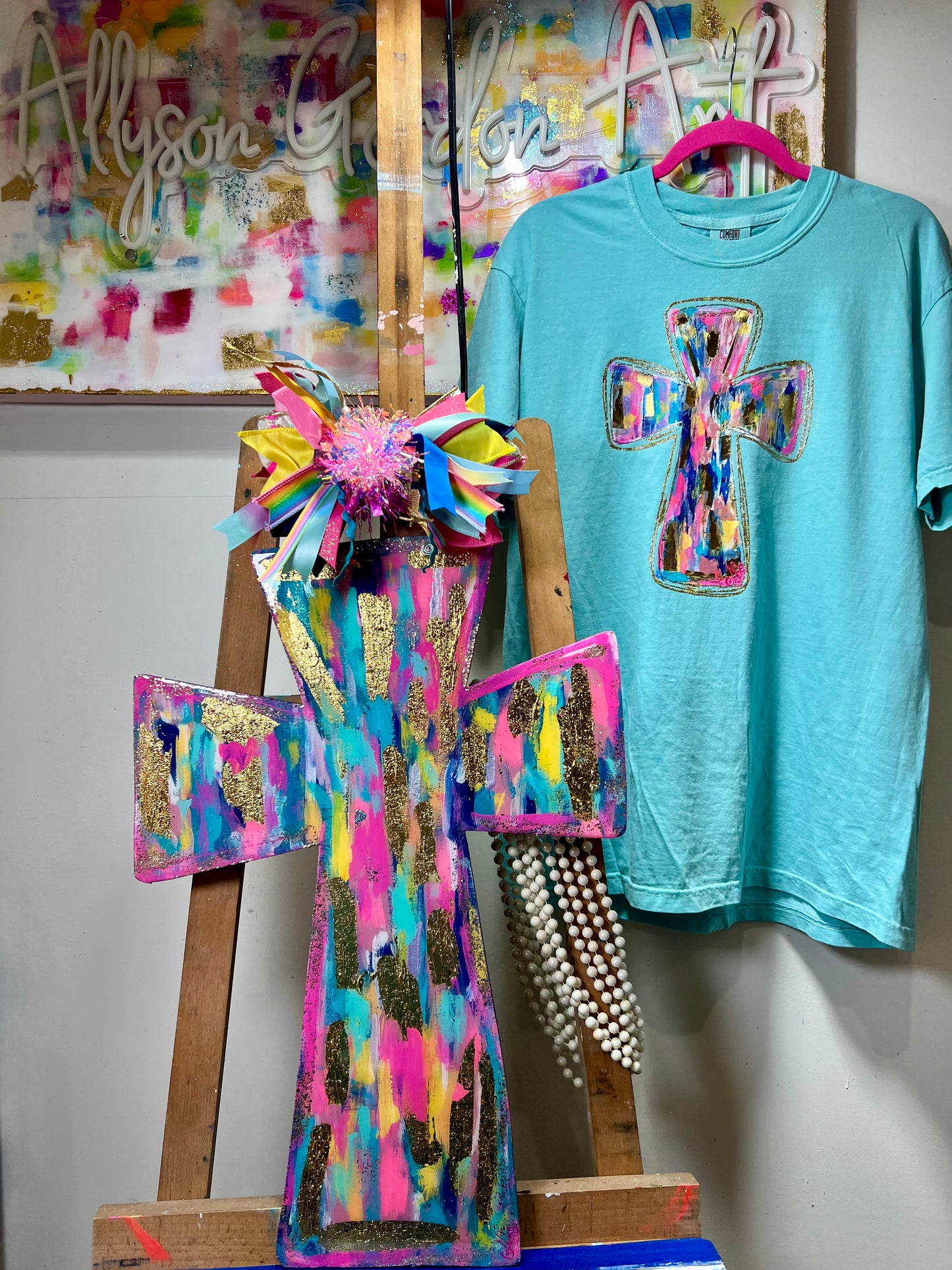 Hand Painted Cross T-shirt