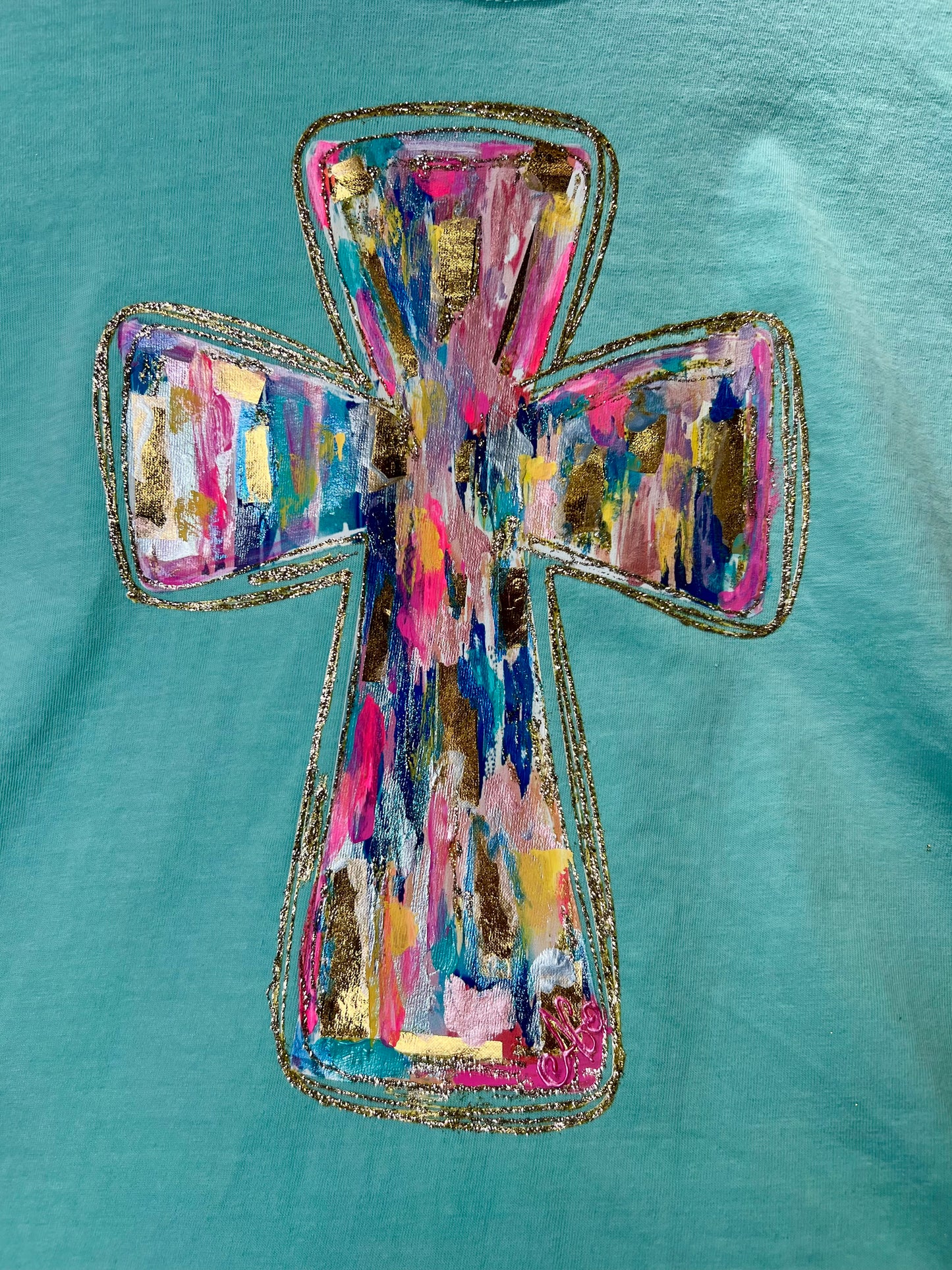 Hand Painted Cross T-shirt