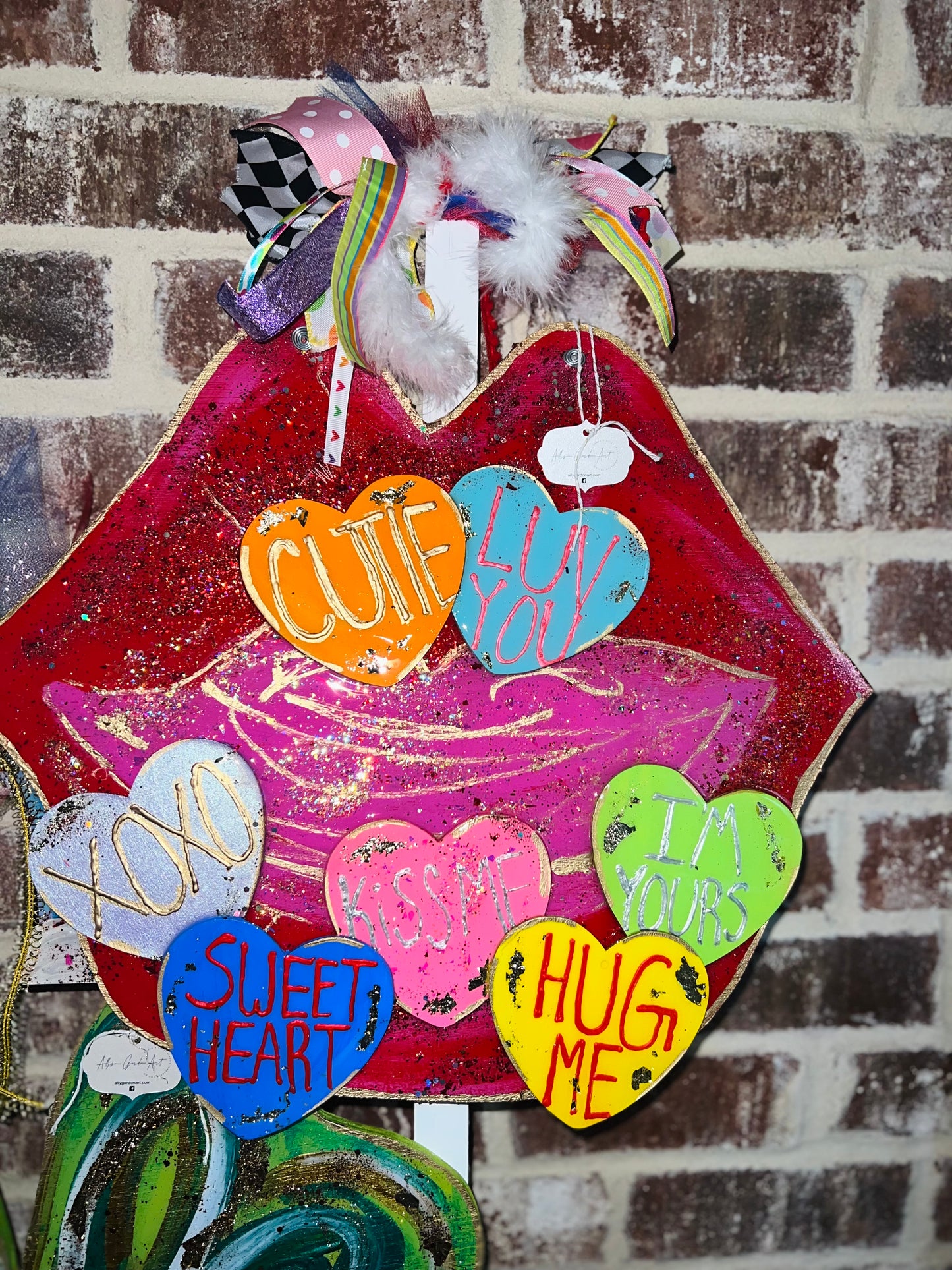 3D Candy Hearts Lip Door Hanger