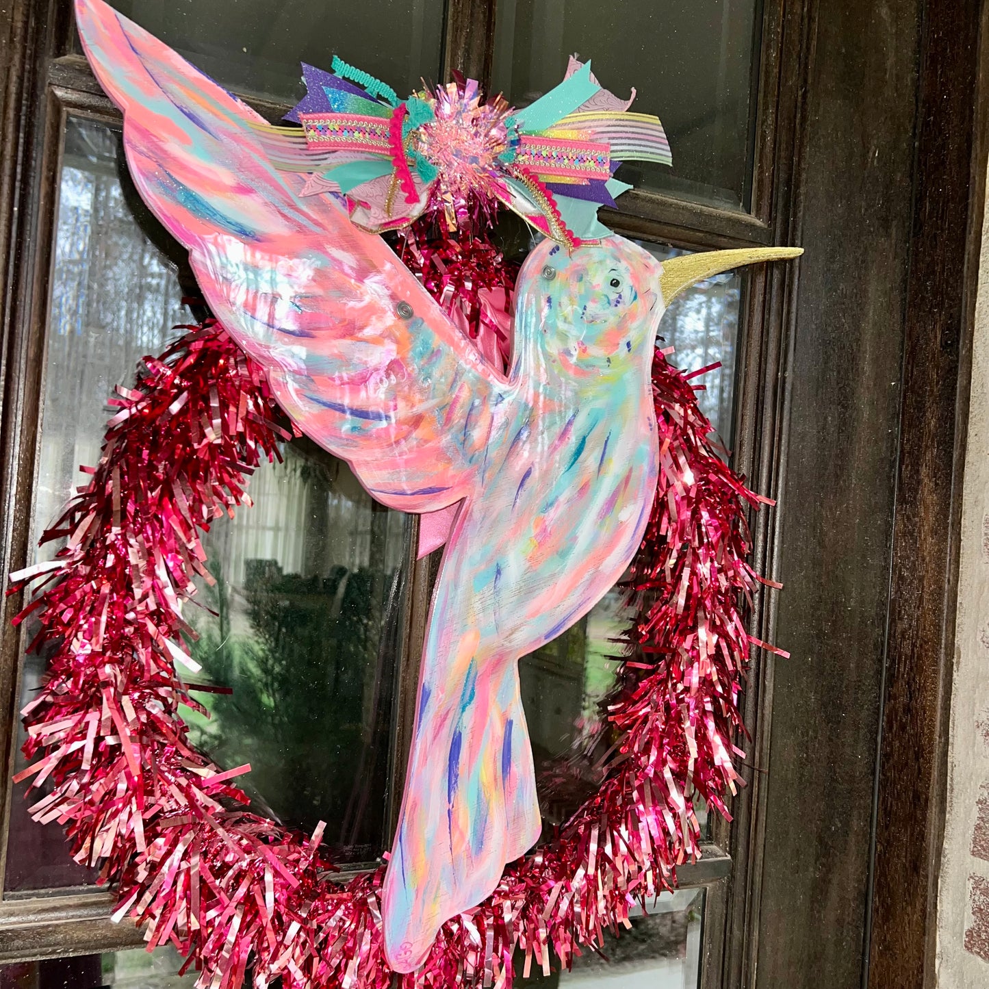 Hummingbird door hanger