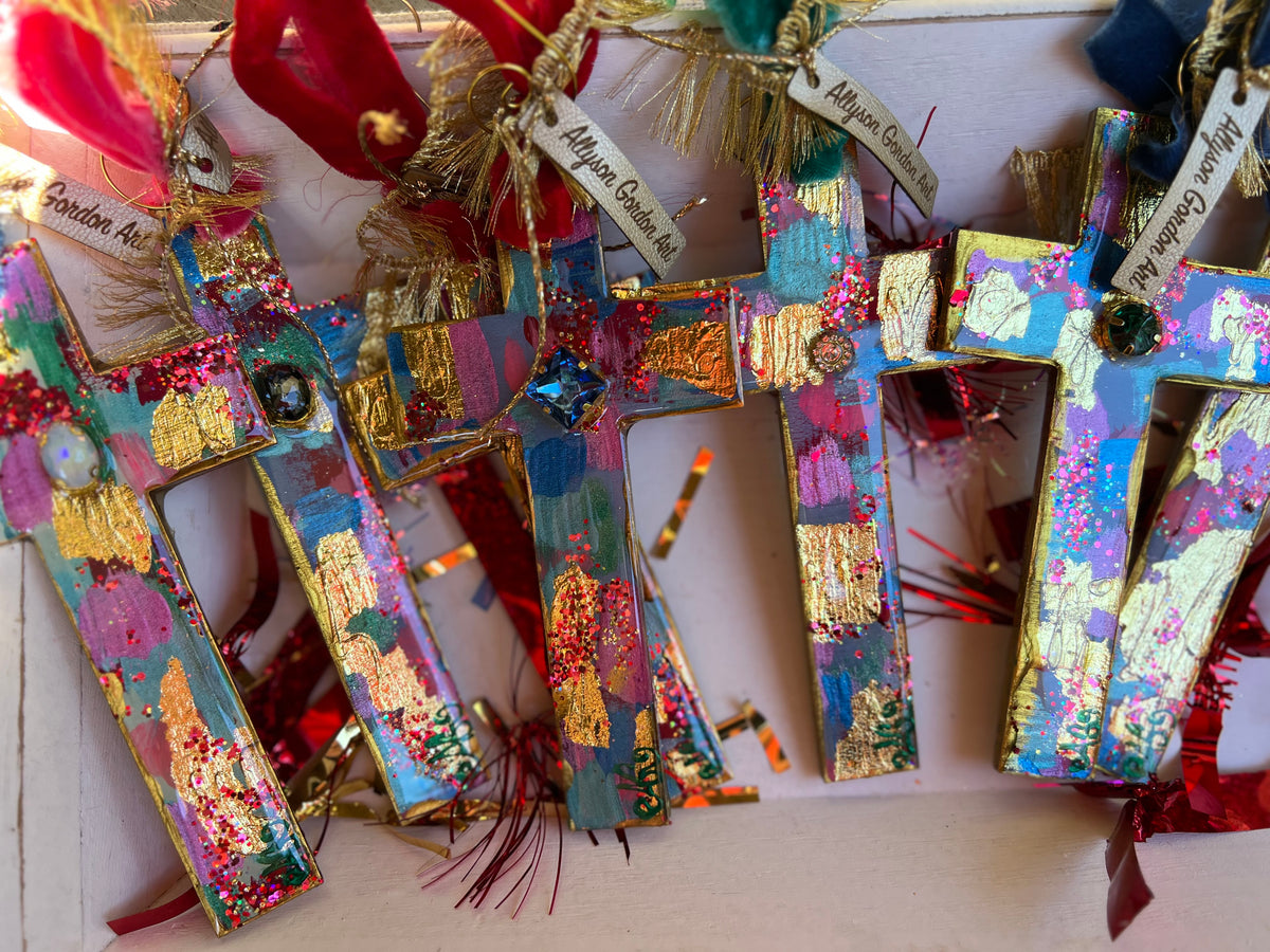 “A Thrill of Hope” Christmas Cross ornament
