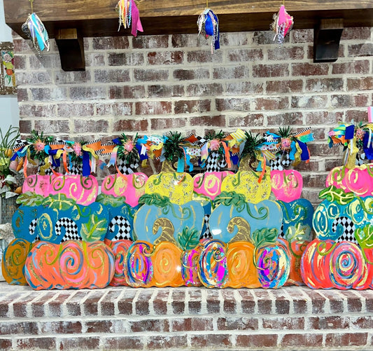 Pumpkin door hanger