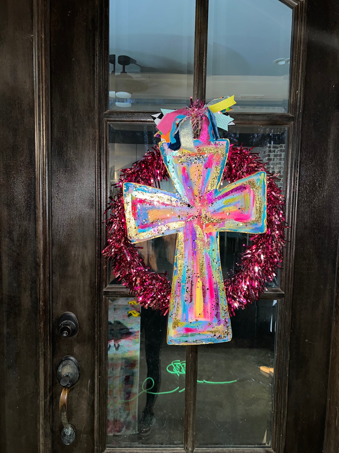 Whimsy Cross door hanger