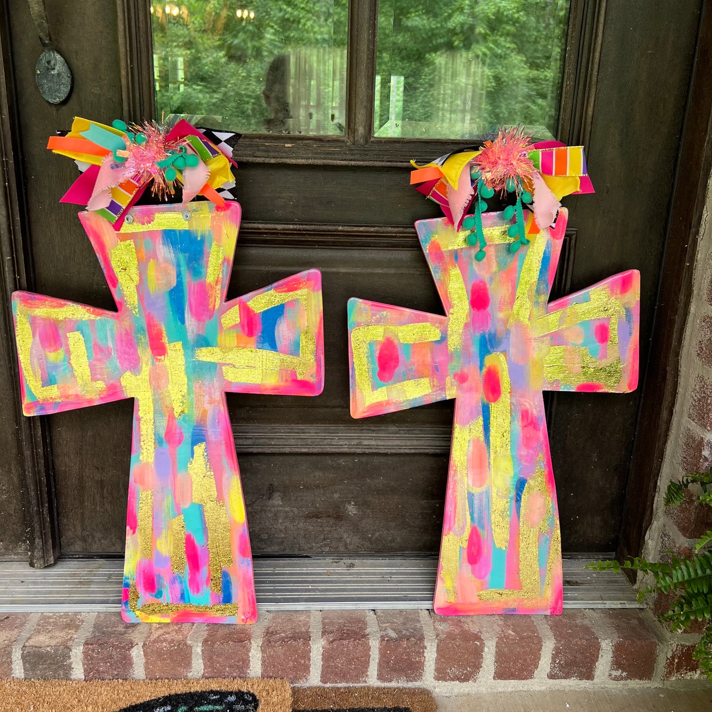 Whimsy Cross door hanger