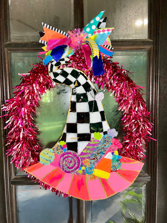 Whimsy Witch hat door hanger