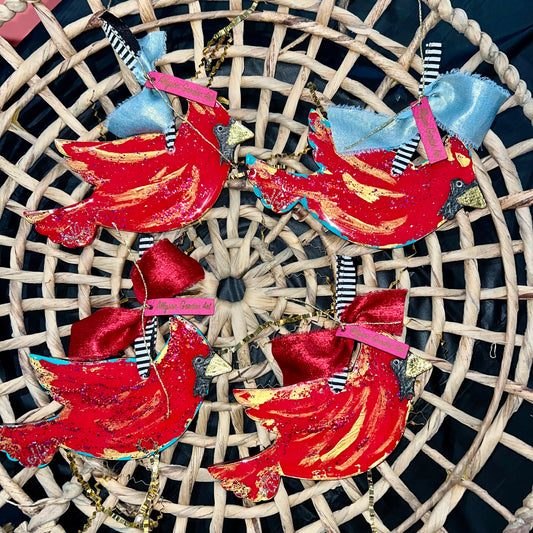 Red bird ornament