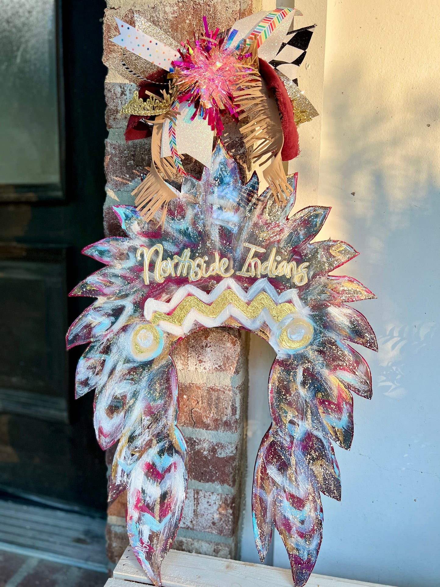 Indian headdress door hanger