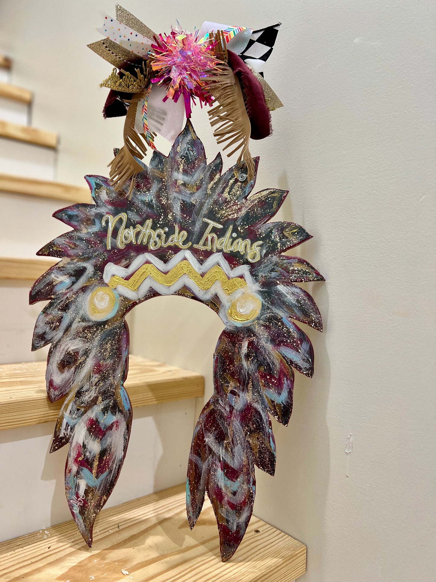 Indian headdress door hanger