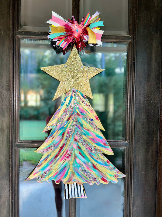 Christmas tree door hanger