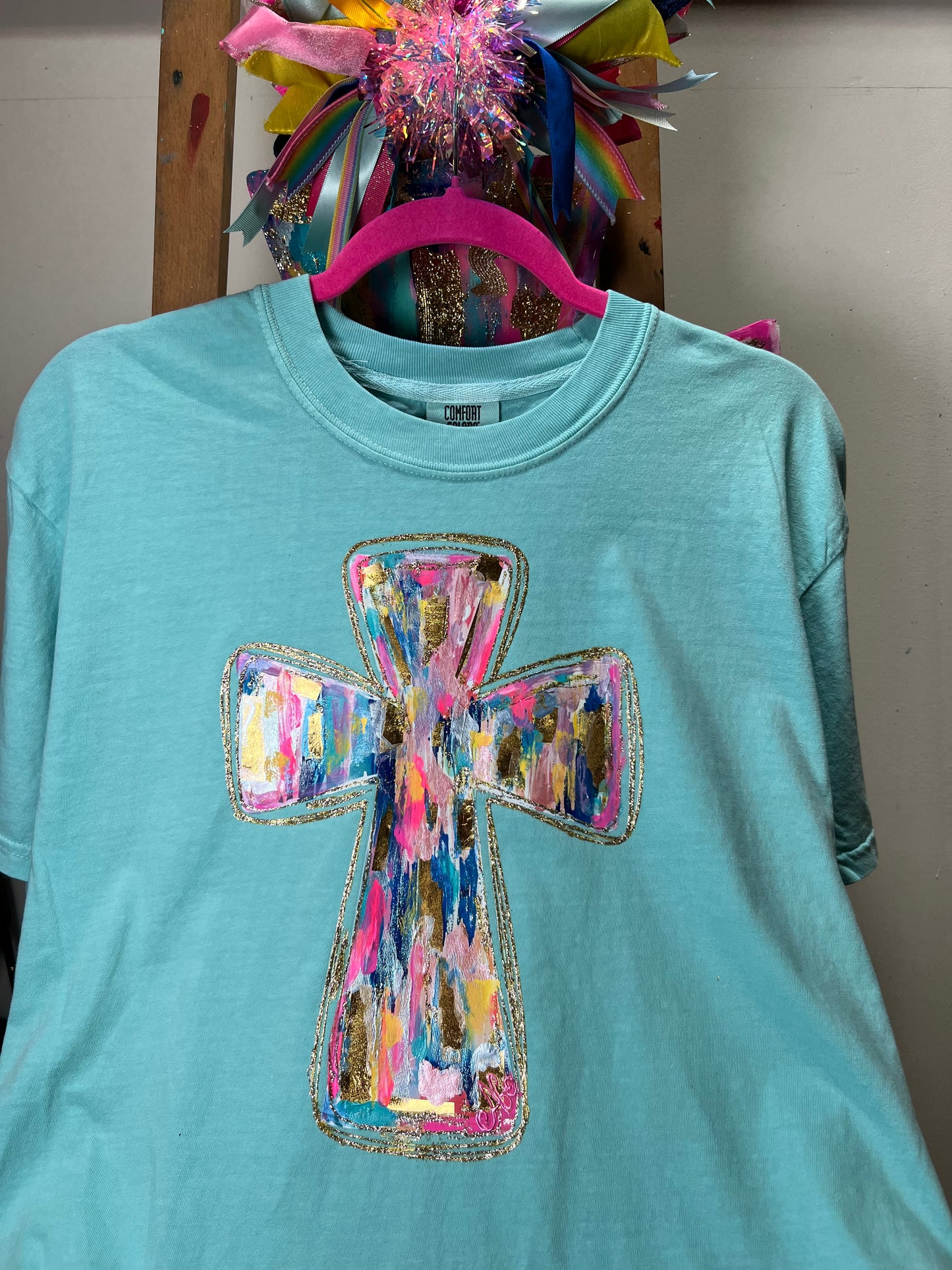 Hand Painted Cross T-shirt