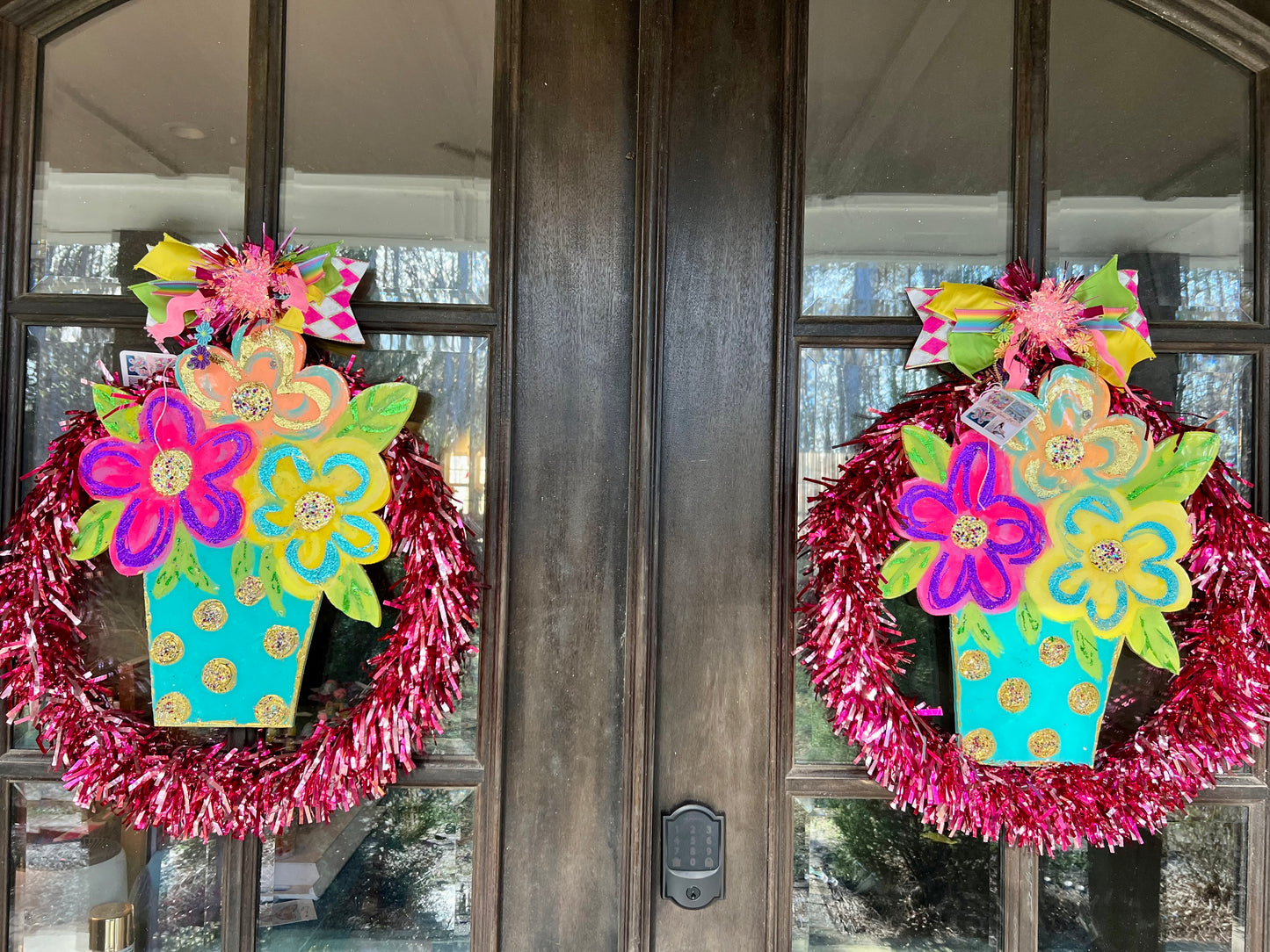 Flower pot door hanger