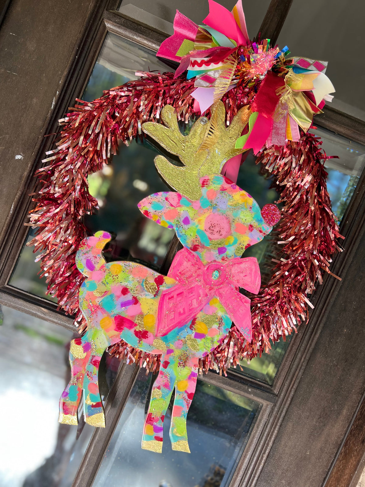 The Pink Prancer Door hanger