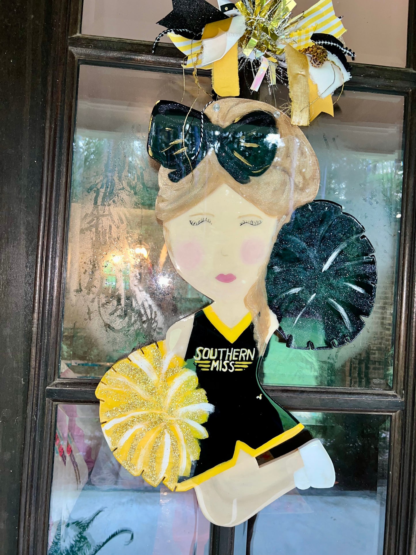 Cheerleader door hanger