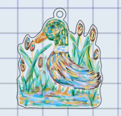 ”Duckleberry Fin” Acrylic Ornament