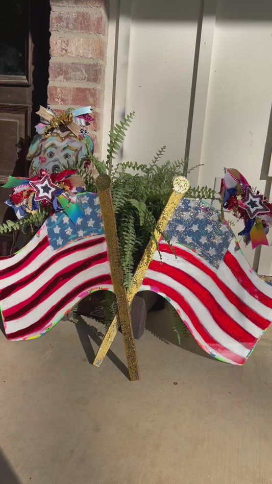 American flag door hanger